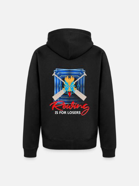 Chinesisches Bootsrennen für Drachenboot-Trainer - Unisex Premium Bio Zip Hoodie - Schwarz