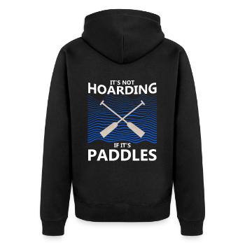 Drachenbootrennen-Design für Drachenbootfahren - Unisex Premium Bio Zip Hoodie - Schwarz - Hinten - Nico (187cm)