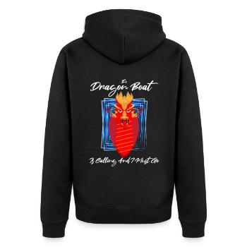 Dragon Boat Paddle pour le Festival de course de bateaux-dragons - Veste à capuche bio Premium Unisexe - noir - Dos - Nico (187cm)
