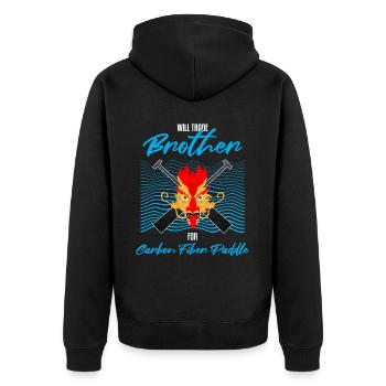 Chinese Boat Race for Dragon Boat Trainers - Unisex Premium Organic Zip Hoodie - black - Back - Nico (187cm)