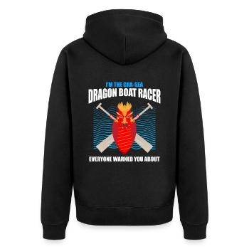 Thème de bateau-dragon pour pagayer en bateau-dragon - Veste à capuche bio Premium Unisexe - noir - Dos - Nico (187cm)