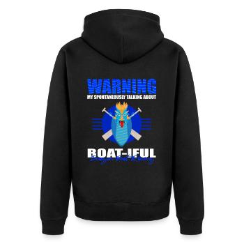 Course de bateaux chinois pour les entraîneurs de bateaux-dragons - Veste à capuche bio Premium Unisexe - noir - Dos - Nico (187cm)