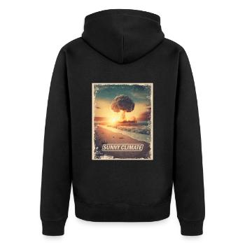 Sun climate beach apocalyptic environment - Unisex Premium Organic Zip Hoodie - black - Back - Nico (187cm)