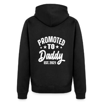 Promu à papa Est 2021 - Veste à capuche bio Premium Unisexe - noir - Dos - Nico (187cm)