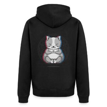 Yoga Hamster Yoga - Veste à capuche bio Premium Unisexe - noir - Dos - Nico (187cm)