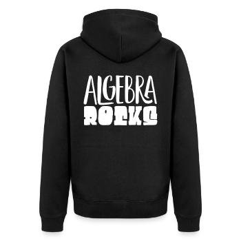 Algèbre, Analyse, Science, Mathématiques - Veste à capuche bio Premium Unisexe - noir - Dos - Nico (187cm)