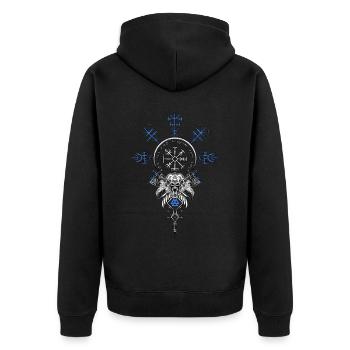 Celtic Vikinger Vegvisir compas Vikings - Veste à capuche bio Premium Unisexe - noir - Dos - Nico (187cm)