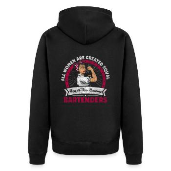 Juste quelques-uns deviennent barmans barman drôle - Veste à capuche bio Premium Unisexe - noir - Dos - Nico (187cm)