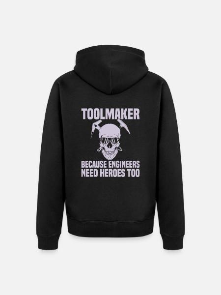 Cnc Fräser Zerspahnung Mechaniker - Unisex Premium Bio Zip Hoodie - Schwarz