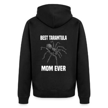 Vogelspinne Haustier Spinnentier - Unisex Premium Bio Zip Hoodie - Schwarz - Hinten - Nico (187cm)