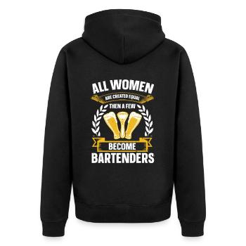 Juste quelques-uns deviennent barmans barman drôle - Veste à capuche bio Premium Unisexe - noir - Dos - Nico (187cm)