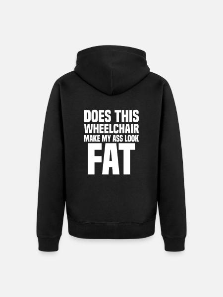 Beinamputierte Amputationsunterstützung Rollstuhl - Unisex Premium Bio Zip Hoodie - Schwarz