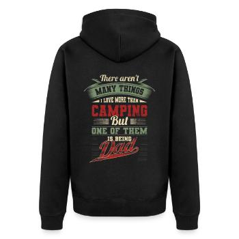 Vatertag Wohnmobil Vater Papa Geburtstagsgeschenk - Unisex Premium Bio Zip Hoodie - Schwarz - Hinten - Nico (187cm)