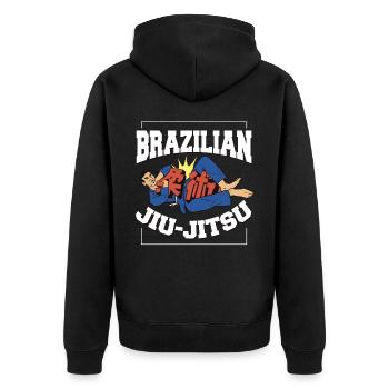 Jiu Jitsu Arts Martiaux Kung Fu & Karaté Jiu Jitsu - Veste à capuche bio Premium Unisexe - noir - Dos - Nico (187cm)