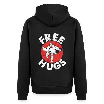 Jiu Jitsu Arts Martiaux Kung Fu & Karaté Jiu Jitsu - Veste à capuche bio Premium Unisexe - noir - Dos - Nico (187cm)