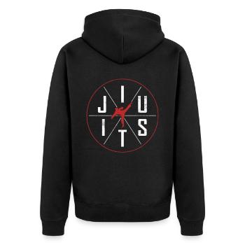 Jiu Jitsu Arts Martiaux Kung Fu & Karaté Jiu Jitsu - Veste à capuche bio Premium Unisexe - noir - Dos - Nico (187cm)