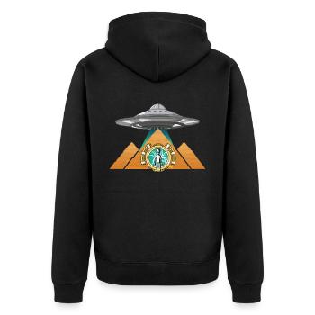 Ancienne pyramide égyptienne d’astronaute pour anthropologue - Veste à capuche bio Premium Unisexe - noir - Dos - Nico (187cm)