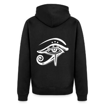 The Original Pyramid Scheme Egyptian Culture Lover - Unisex Premium Organic Zip Hoodie - black - Back - Nico (187cm)