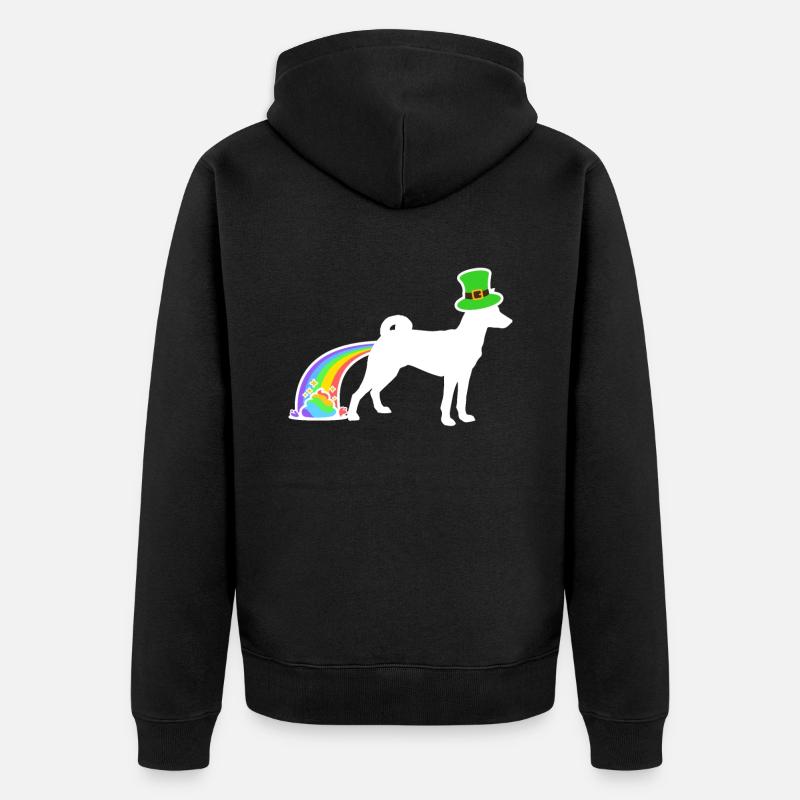 Chien de Saint-Patrick - Basenji - Veste à capuche bio Premium Unisexe - noir