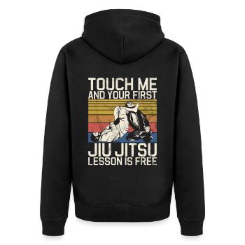 Jiu Jitsu Arts Martiaux Kung Fu & Karaté Jiu Jitsu - Veste à capuche bio Premium Unisexe - noir - Dos - Nico (187cm)