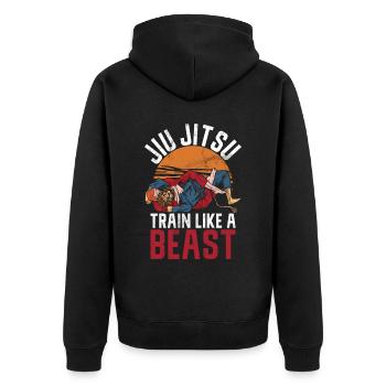 Jiu Jitsu Arts Martiaux Kung Fu & Karaté Jiu Jitsu - Veste à capuche bio Premium Unisexe - noir - Dos - Nico (187cm)