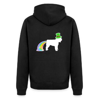 Le Chien de Saint-Patrick - Bouvier des Flandres - Veste à capuche bio Premium Unisexe - noir - Dos - Nico (187cm)