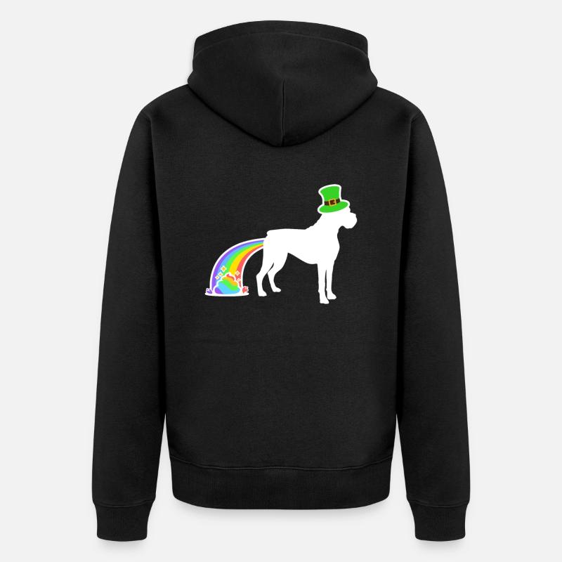 St. Patrick’s Dog - Boxeur - Veste à capuche bio Premium Unisexe - noir