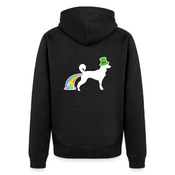 Chien de Saint-Patrick - Canaan Dog - Veste à capuche bio Premium Unisexe - noir - Dos - Nico (187cm)