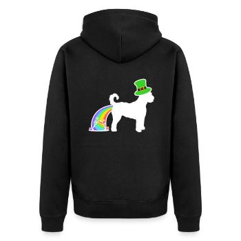 Chien de Saint-Patrick - Cavachon - Veste à capuche bio Premium Unisexe - noir - Dos - Nico (187cm)
