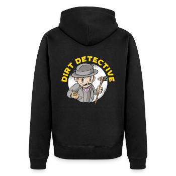 Dirt Detective Metal Detectorist Chasse au trésor - Veste à capuche bio Premium Unisexe - noir - Dos - Nico (187cm)