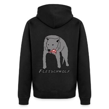 Wolf Grilling BBQ Steak Meat - Veste à capuche bio Premium Unisexe - noir - Dos - Nico (187cm)