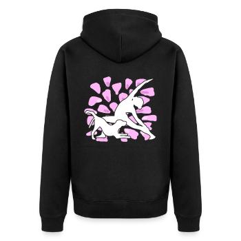 Yoga Dog Méditation Chiens Yoga Exercice - Veste à capuche bio Premium Unisexe - noir - Dos - Nico (187cm)