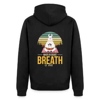 Méditation, Zen Yoga et Pilates - Veste à capuche bio Premium Unisexe - noir - Dos - Nico (187cm)