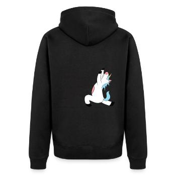Meditation, Zen Yoga and Pilates - Unisex Premium Organic Zip Hoodie - black - Back - Nico (187cm)