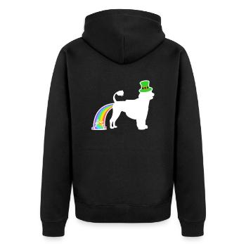 Chien de Saint-Patrick - Eau portugaise - Veste à capuche bio Premium Unisexe - noir - Dos - Nico (187cm)