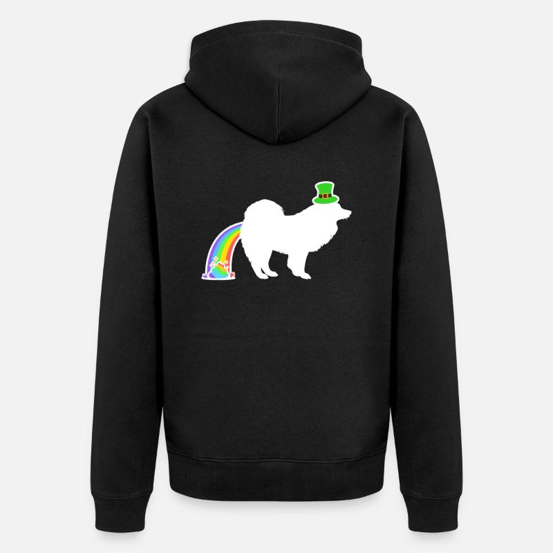 Le chien de Saint-Patrick - Samoyède - Veste à capuche bio Premium Unisexe - noir