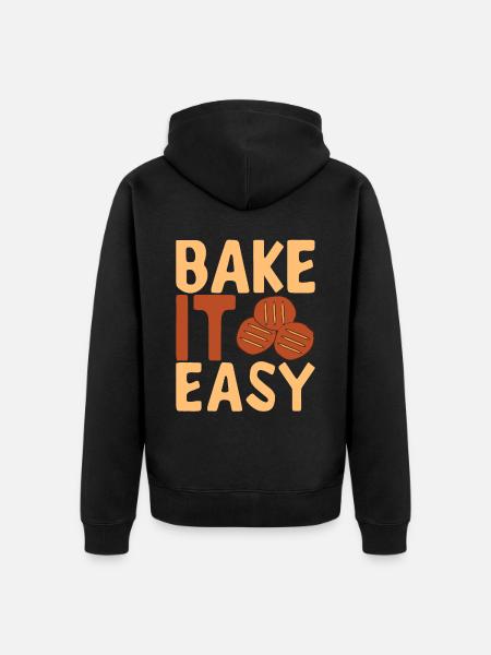 Bäcker Bäckerei Backen - Unisex Premium Bio Zip Hoodie - Schwarz