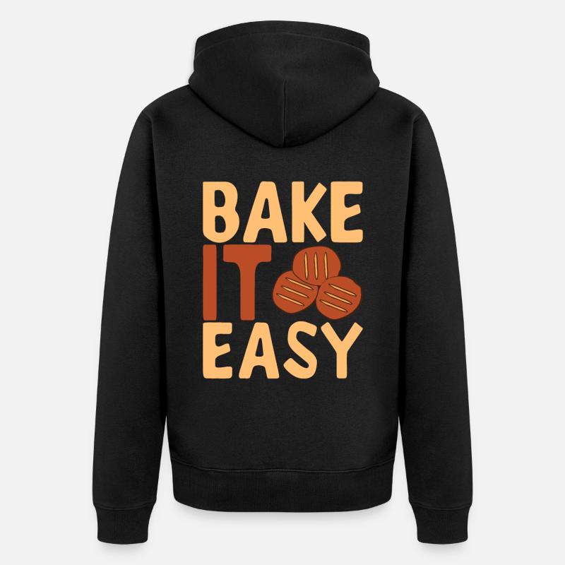 Bäcker Bäckerei Backen - Unisex Premium Bio Zip Hoodie - Schwarz