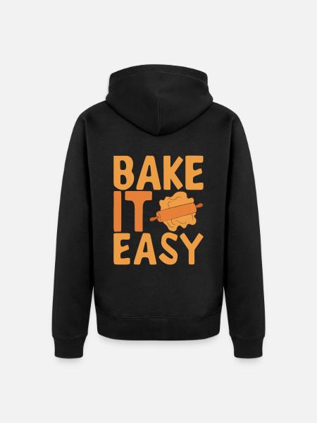 Bäcker Bäckerei Backen - Unisex Premium Bio Zip Hoodie - Schwarz