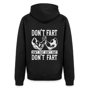 Arm wrestling arm wrestling - Unisex Premium Organic Zip Hoodie - black - Back - Nico (187cm)