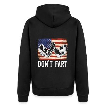 Arm wrestling arm wrestling - Unisex Premium Organic Zip Hoodie - black - Back - Nico (187cm)