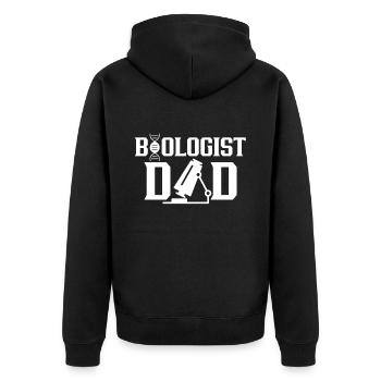 Biologiste Papa Biologiste Professeur de biologie - Veste à capuche bio Premium Unisexe - noir - Dos - Nico (187cm)