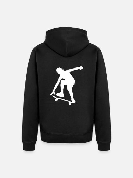 Skater - Unisex Premium Organic Zip Hoodie - black