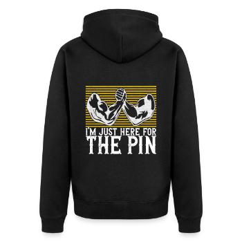 Arm wrestling arm wrestling - Unisex Premium Organic Zip Hoodie - black - Back - Nico (187cm)