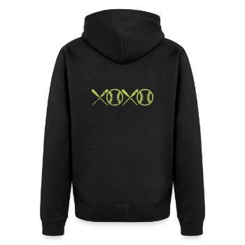 Softball - Veste à capuche bio Premium Unisexe - noir - Dos - Nico (187cm)