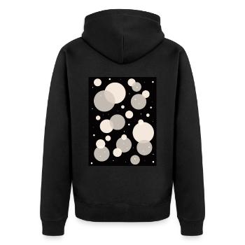 Angura Kei Dark Japanese Aesthetic Pattern - Unisex Premium Organic Zip Hoodie - black - Back - Nico (187cm)