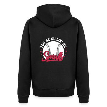 Softball joueur de baseball sports lanceur cadeau - Veste à capuche bio Premium Unisexe - noir - Dos - Nico (187cm)
