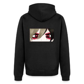 Angura Kei Sombre Japonais Esthétique Gothique - Veste à capuche bio Premium Unisexe - noir - Dos - Nico (187cm)