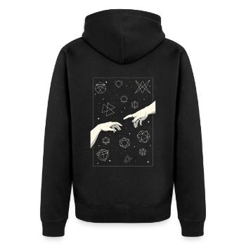 Angura Kei Dark Japanese Aesthetic - Unisex Premium Organic Zip Hoodie - black - Back - Nico (187cm)