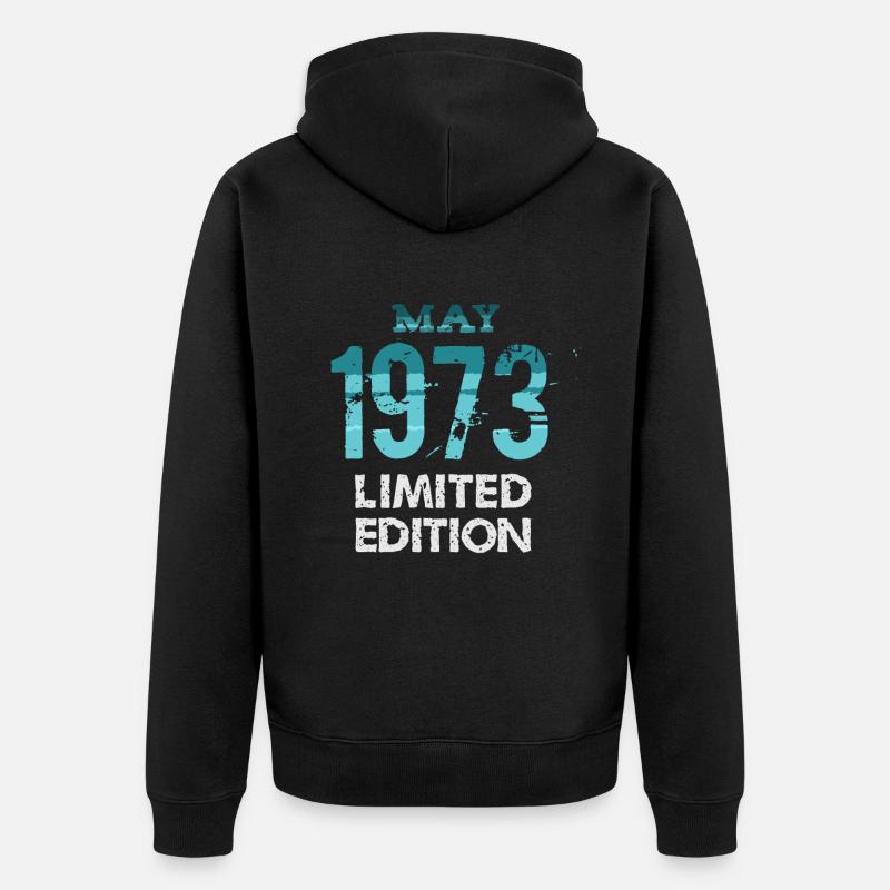 Mai 1973 Édition Limitée - Veste à capuche bio Premium Unisexe - noir